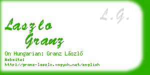 laszlo granz business card